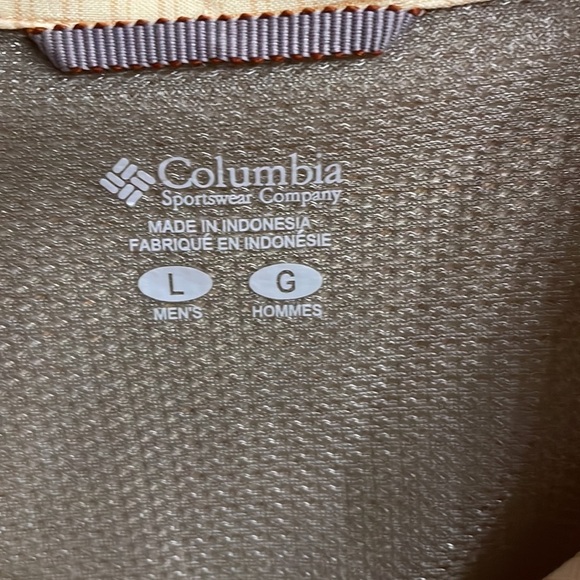 COLUMBIA SPORTWEAR men’s eco friendly cotton button down shirt yellow plaid L - Picture 3 of 14